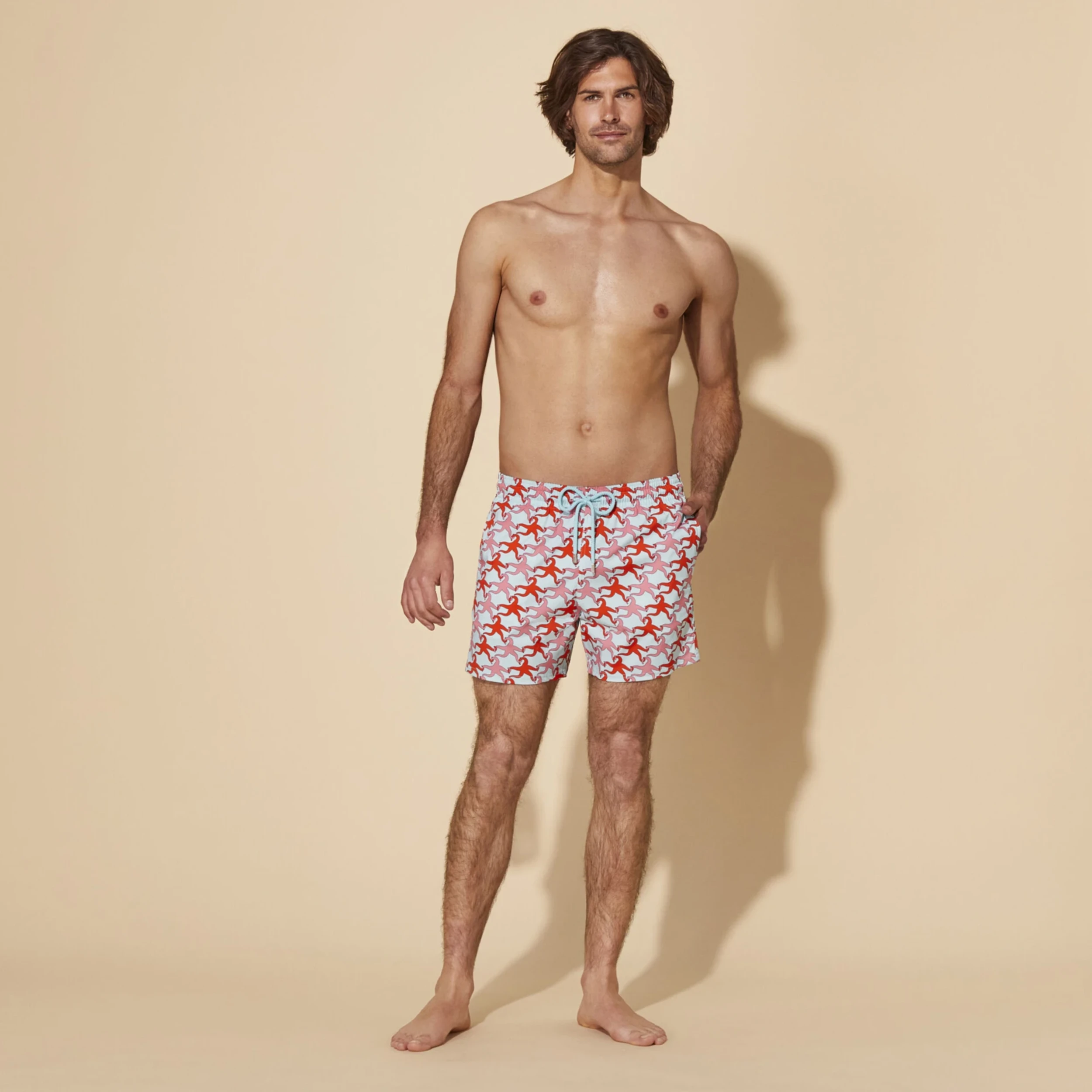 Resim Erkek Moorise Valentine Stars Mayo Mavi MSOC4F14-373 | Vilebrequin