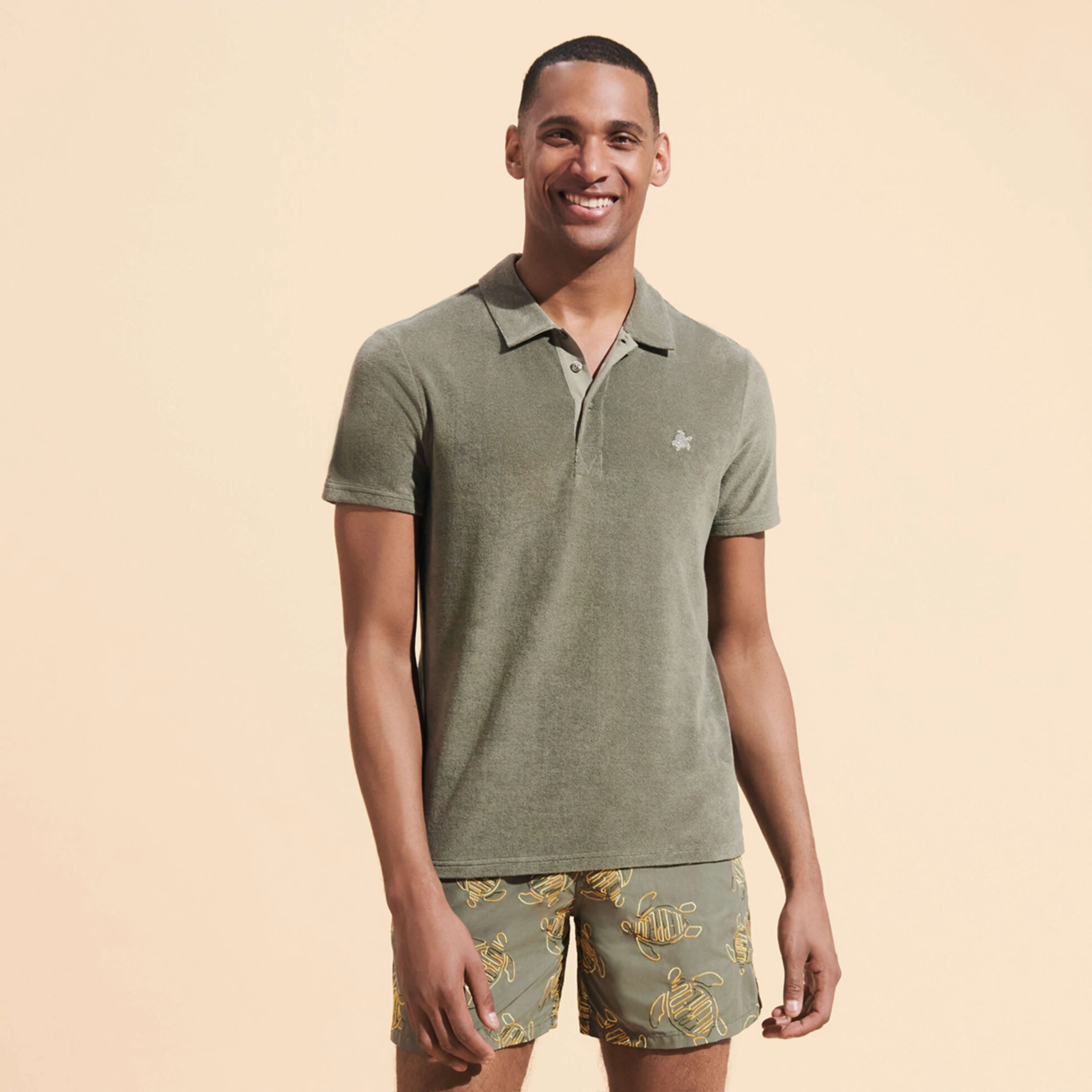 Resim Erkek Phoenix Polo Haki PHEC3Q00-472 | Vilebrequin