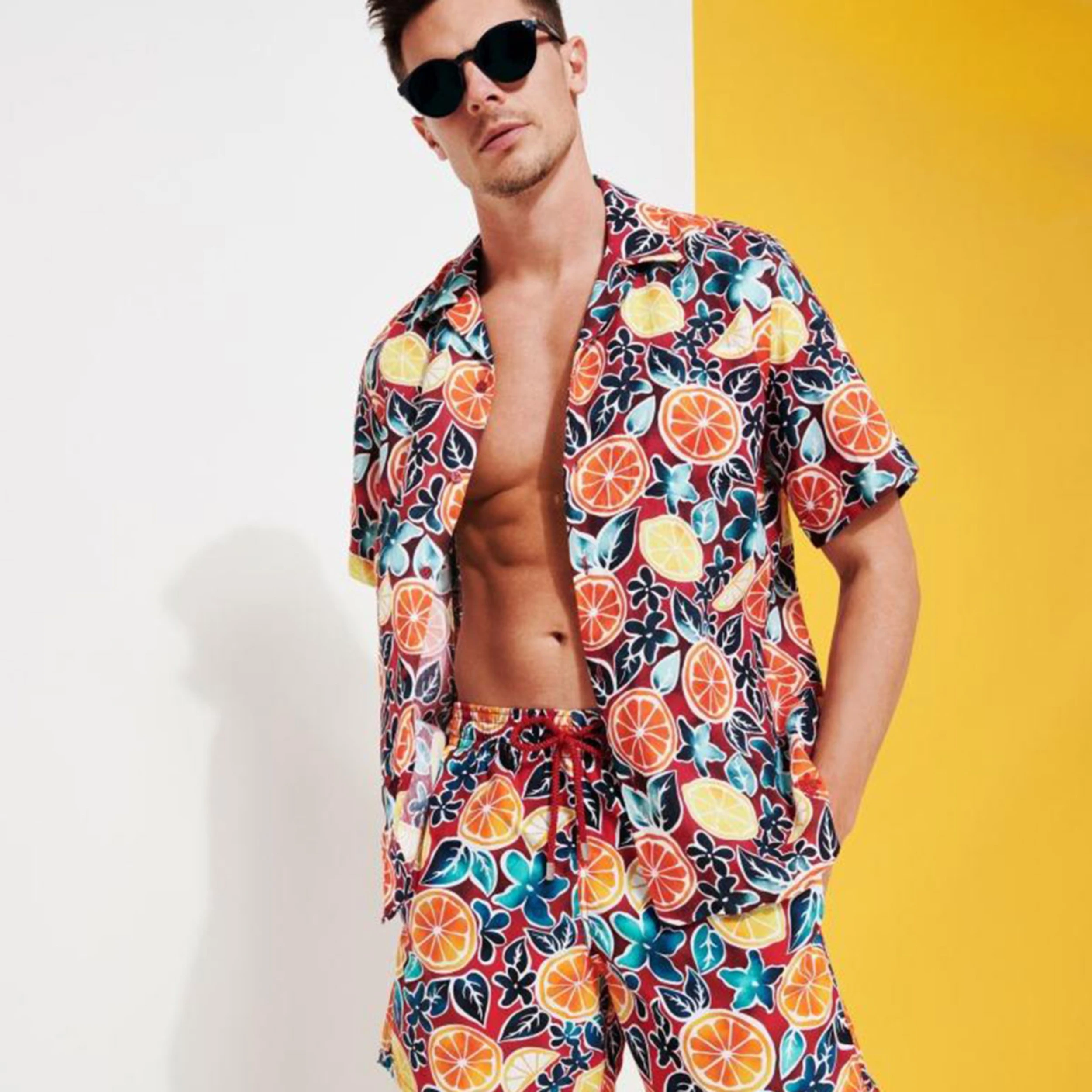 Resim Erkek Presse Citron Moorea Mayo Kırmızı MOOC3B94-256 | Vilebrequin