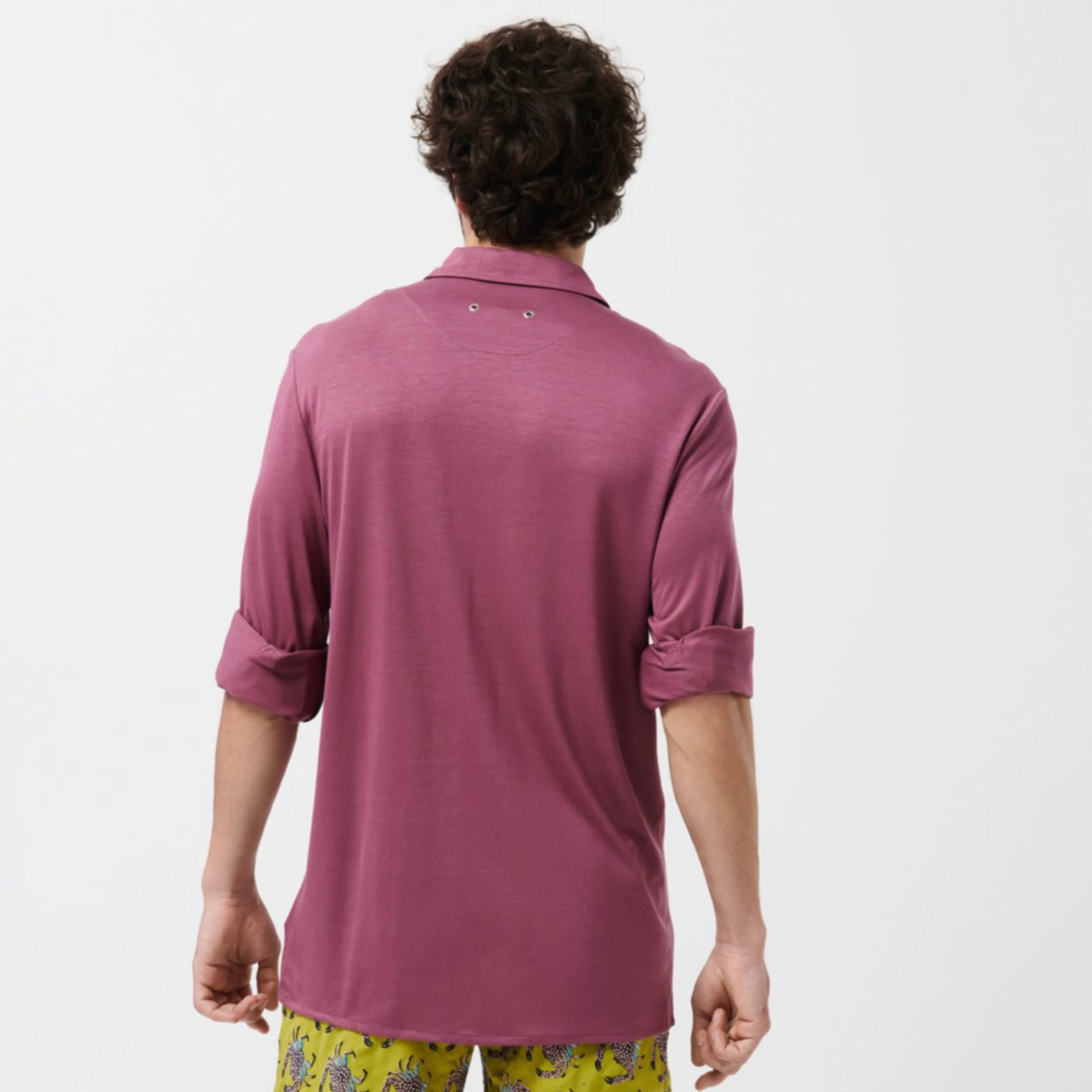 Resim Erkek Calandre Gömlek Mor CLDH9R02-821 | Vilebrequin