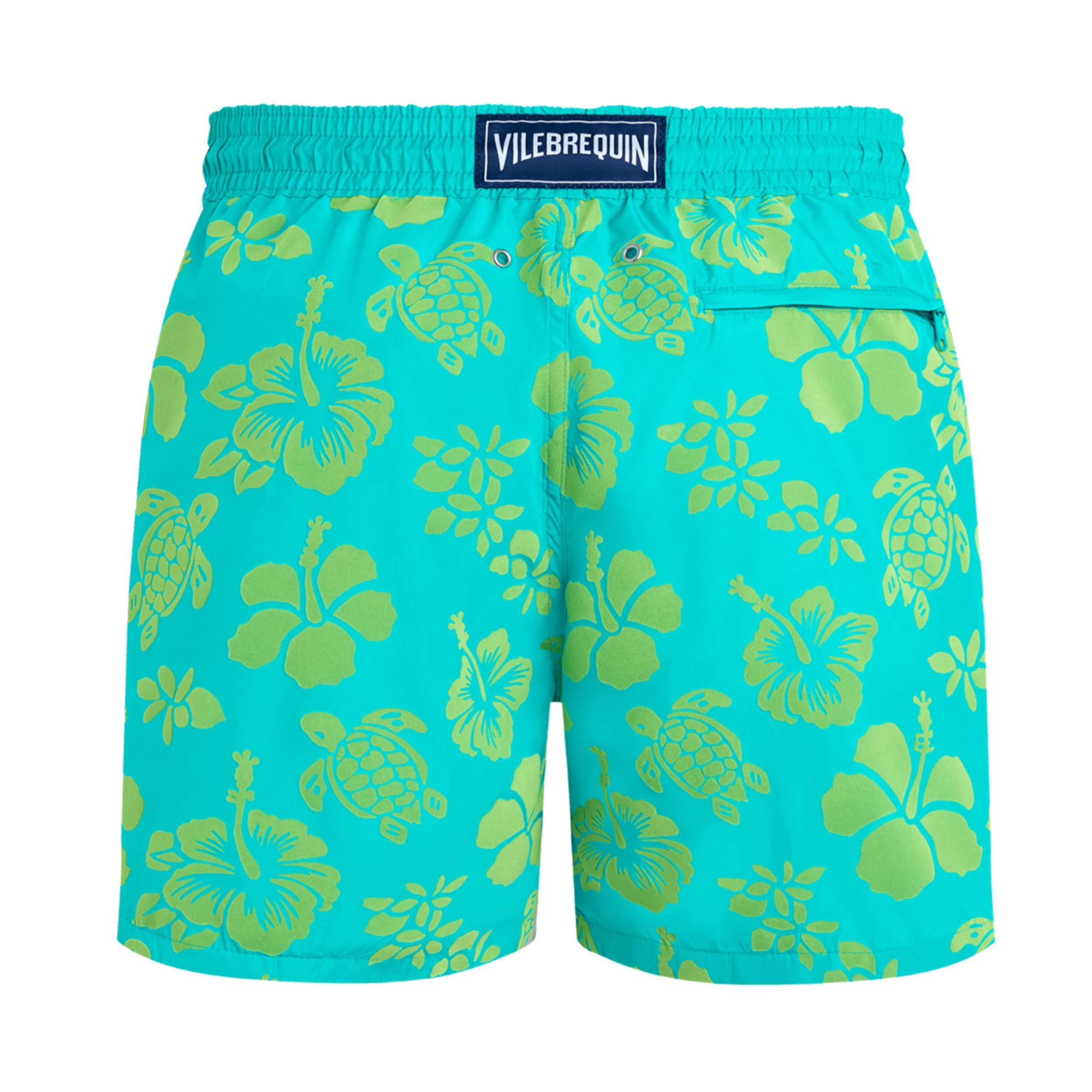 Resim Erkek Flocked Tropical Turtle Mahina Mayo Yeşil MAHCD313-431 | Vilebrequin