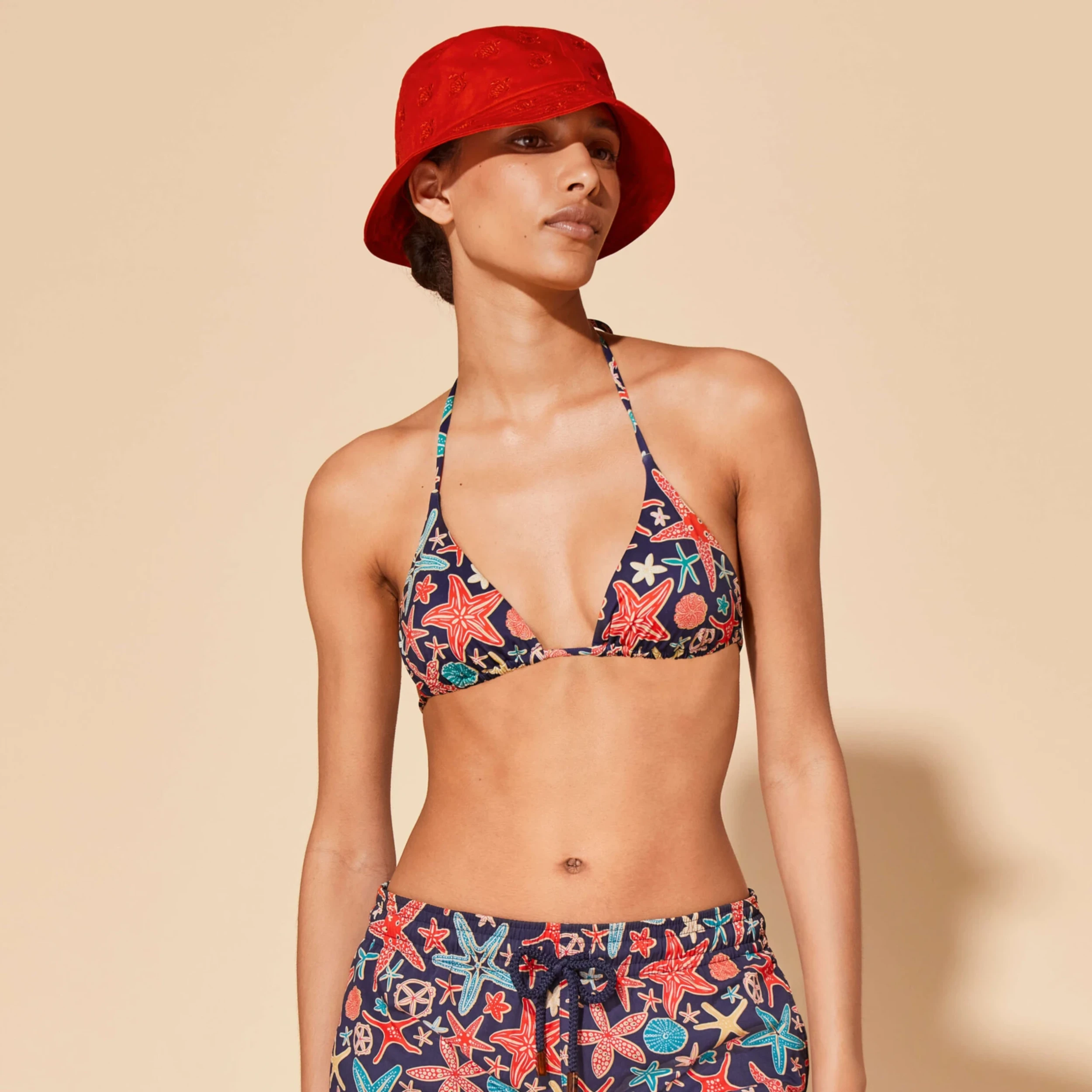 Resim Kadın Fleur Holistarfish Bikini Üstü Lacivert FLEC4H24-390 | Vilebrequin