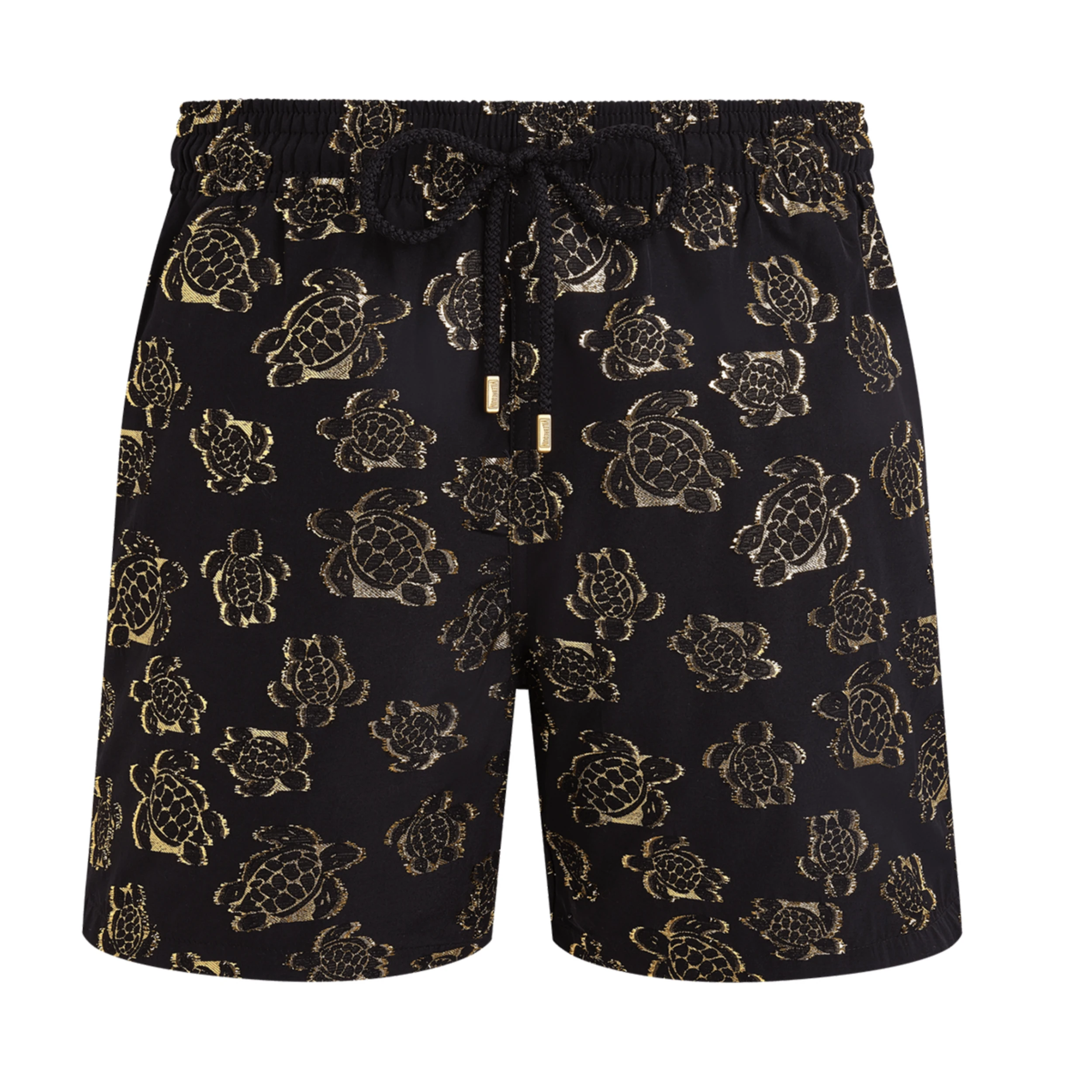 Resim Erkek Ronde des Tortues Jacquard Broché Moopea Mayo Siyah MPACA636-990 | Vilebrequin