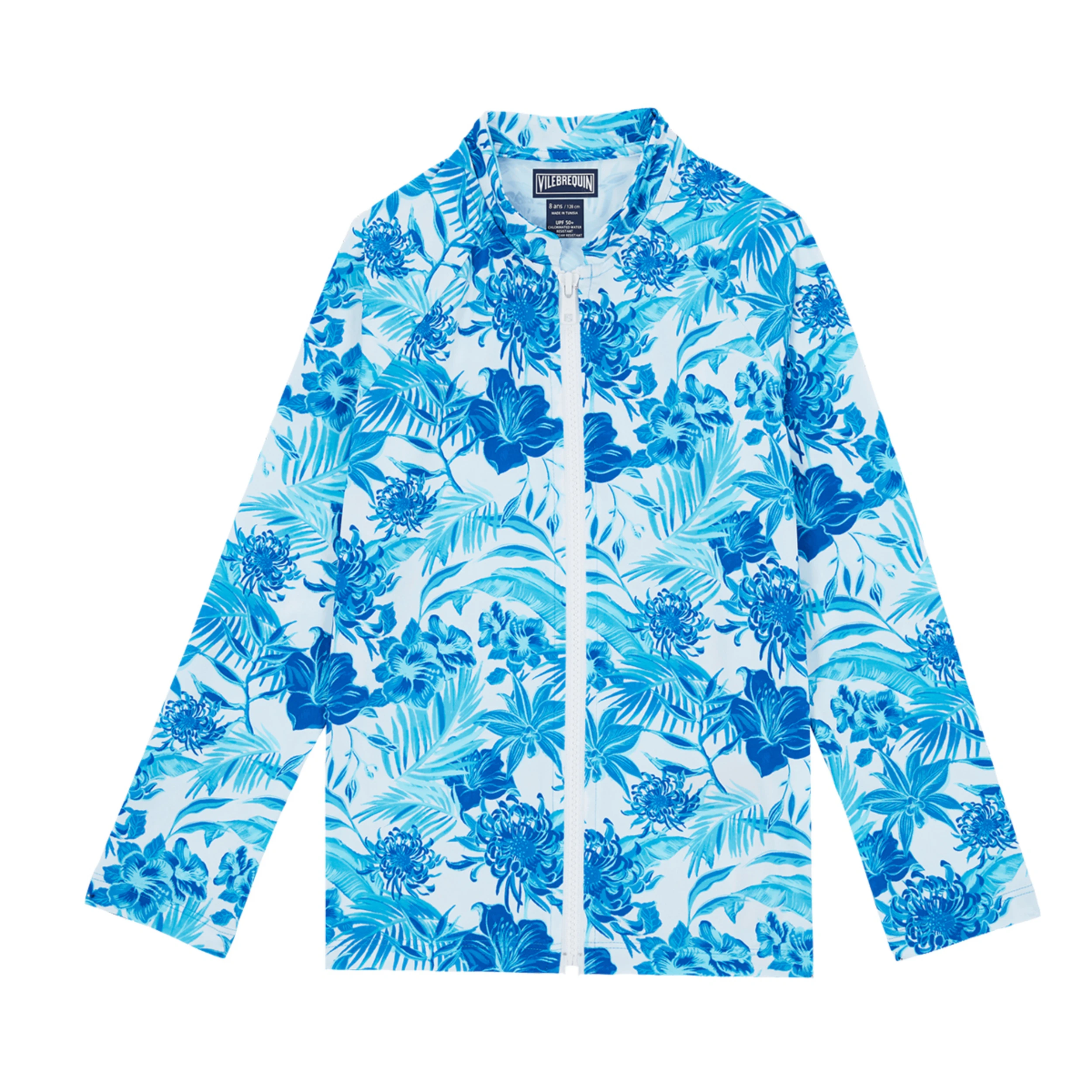 Resim Çocuk Tahiti Flowers Ginko-Z UV Korumalı Tişört Beyaz GKZAH103-010 | Vilebrequin