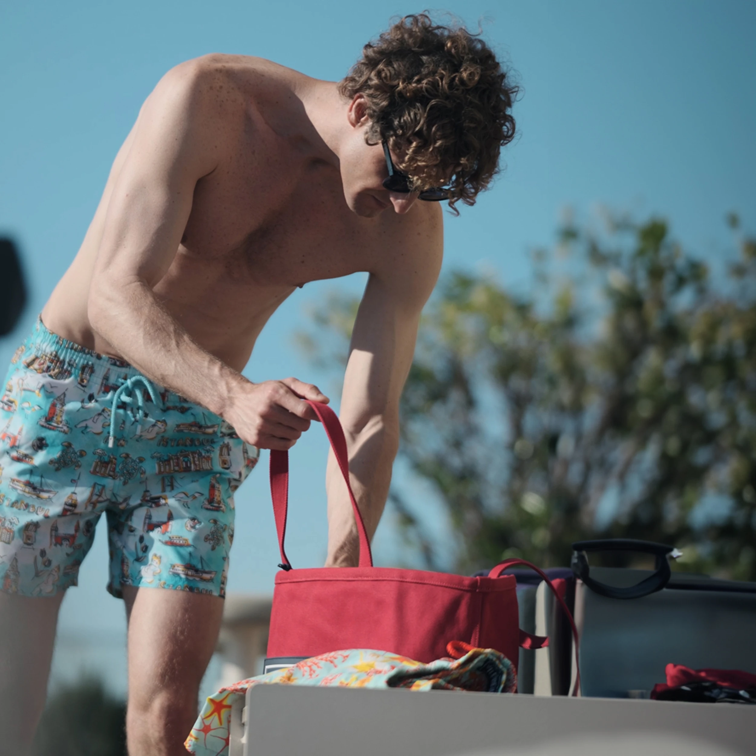 Resim Erkek Moorea Vilebrequin İstanbul Limited Edition Mayo Mavi MOOZ3B02-381 | Vilebrequin