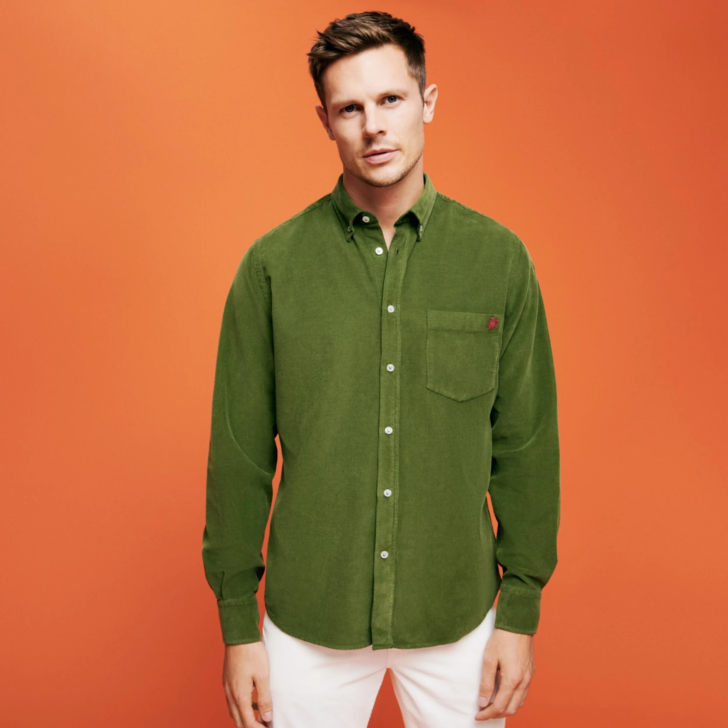 Resim Erkek Caneiret Gömlek Yeşil CNRC2V17-436 | Vilebrequin