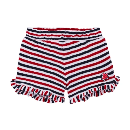Resim Kız Çocuk Striped Gimy Şort Kırmızı