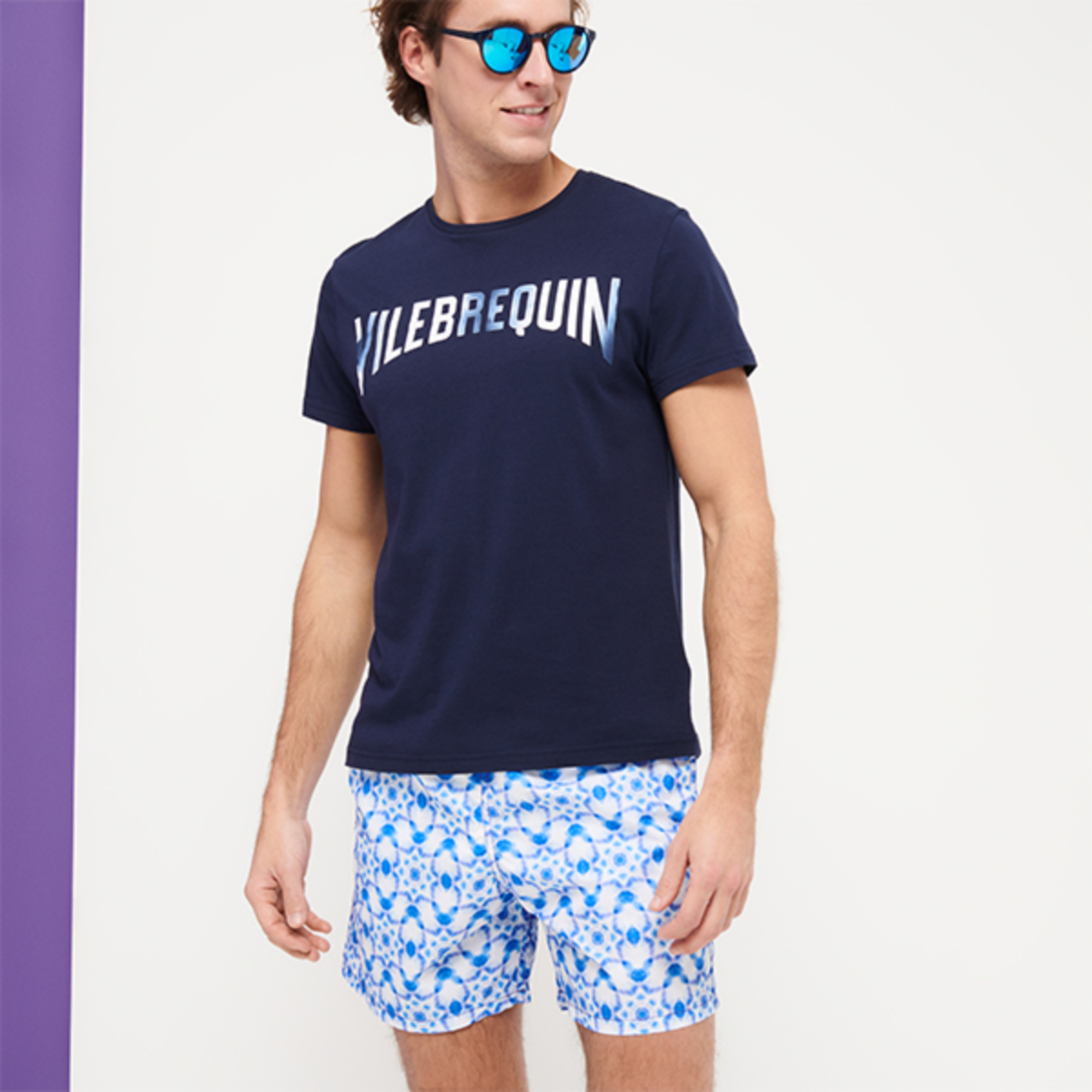 Resim Erkek Ikat Medusa Moorea Mayo Beyaz MOOH2B32-010 | Vilebrequin