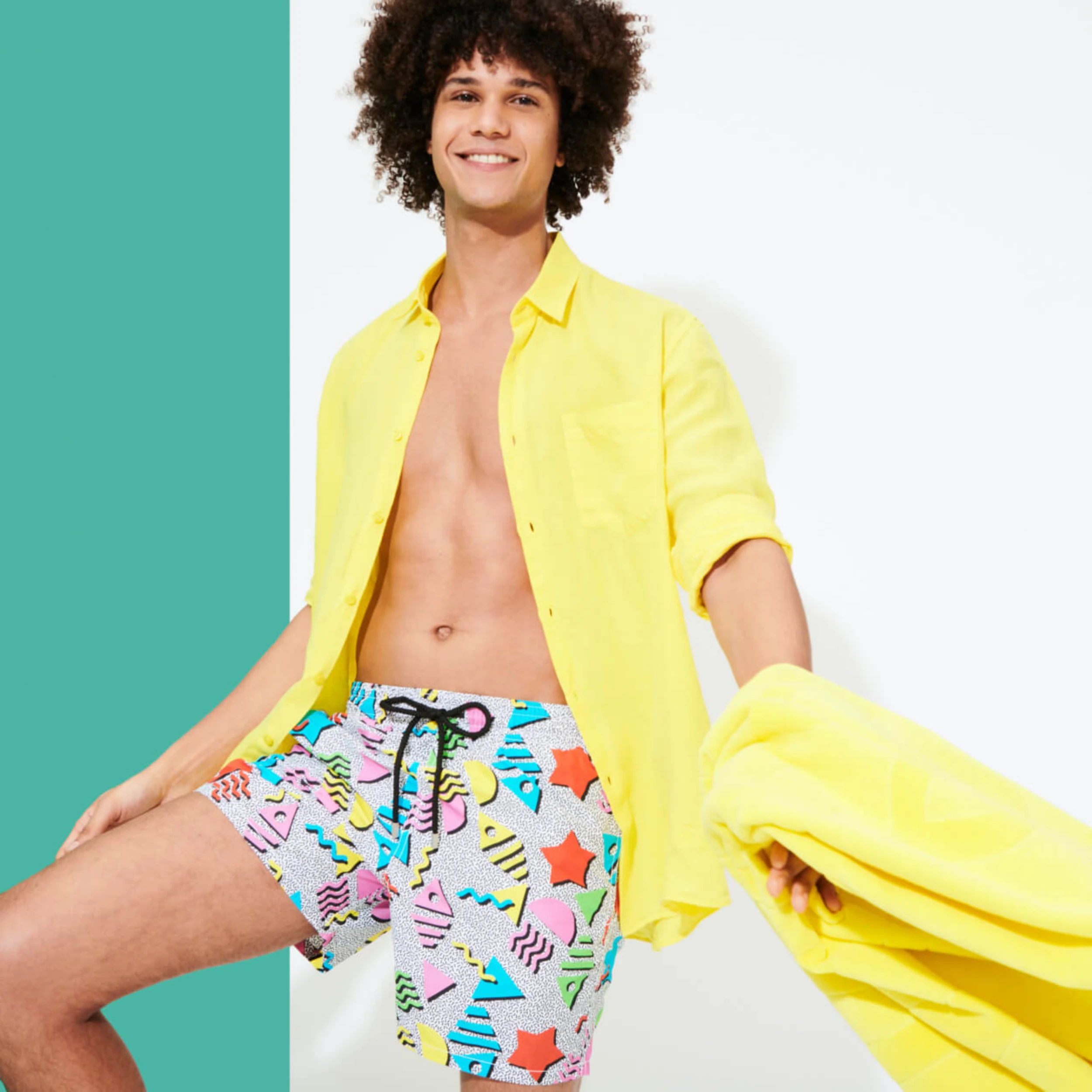 Resim Erkek 1986 Memphis Moorea Mayo Beyaz MOOU1B86-010 | Vilebrequin