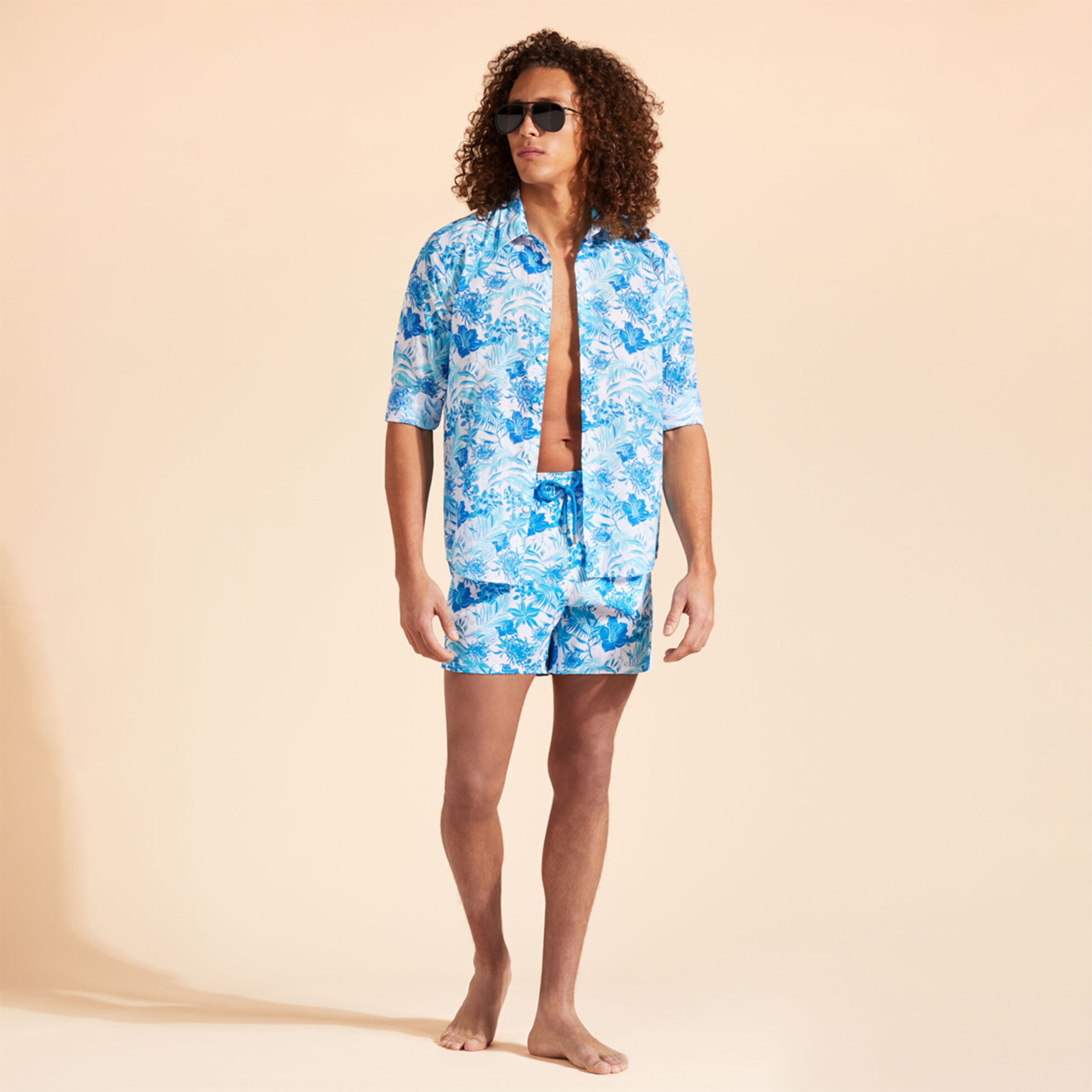 Resim Erkek Tahiti Flowers Moorise Mayo MSOAF103-010 | Vilebrequin