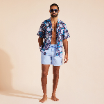 Resim Erkek Solid Moorea Mayo Mavi