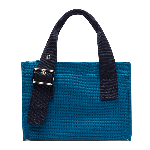 Resim Kadın Bagmi Plaj Çantası Mavi