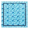 Resim Unisex Flower Tie & Dye Carre9 Pareo Lacivert