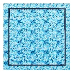 Resim Unisex Flower Tie & Dye Carre9 Pareo Lacivert