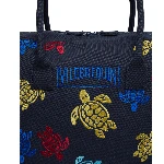 Resim Unisex Multicolor Turtles Dance Brady Çanta Lacivert