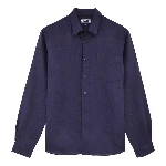 Resim Erkek Caroon Keten Gömlek Lacivert