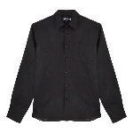 Resim Erkek Caroon Keten Gömlek Siyah