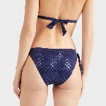 Resim Kadın Relief Sparkling Flamme Bikini Altı Lacivert
