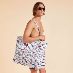 Resim Unisex Rainbow Birds Babette Çanta Beyaz