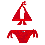 Resim Kız Çocuk Flower Power Groupie Bikini Kırmızı