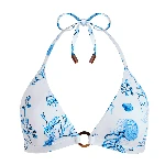 Resim Kadın Medusa and Shells Flechett Bikini Üstü Beyaz