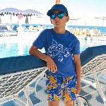 Resim Erkek Çocuk Poulpes Gabin Tişört Mavi