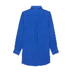 Resim Kadın Fragance Keten Gömlek Mavi