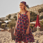 Resim Kız Çocuk Noumea Sea Shells Gazelle Elbise Lacivert