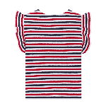 Resim Kız Çocuk Striped Genny Tişört Kırmızı