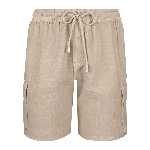 Resim Erkek Baie Keten Bermuda Bej