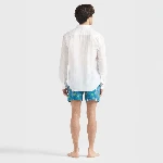 Resim Erkek Caroubis Pamuk-Keten Gömlek Beyaz