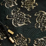 Resim Erkek Ronde des Tortues Jacquard Broché Moopea Mayo Siyah