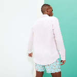 Resim Erkek Caroon Keten Gömlek Pembe