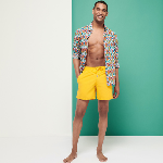 Resim Erkek Solid Moorea Mayo Sarı