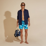 Resim Erkek Caroubis Keten Gömlek Lacivert