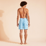 Resim Erkek Baie Keten Bermuda Mavi