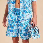 Resim Erkek Tahiti Flowers Copp Terlik Beyaz