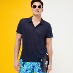 Resim Erkek Pyramid Keten Polo Lacivert