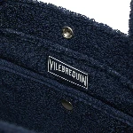 Resim Kadın Batist Havlu Plaj Çantası Lacivert