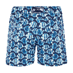 Resim Erkek Batik Fishes Merise Mayo Lacivert