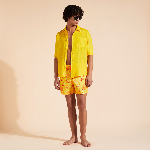 Resim Erkek Caroubis Keten Gömlek Sarı