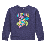 Resim Kız Çocuk Galapa Multicolore Turtle Sweatshirt Lacivert