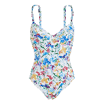 Resim Kadın Happy Flowers Leonita Mayo Beyaz