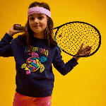 Resim Kız Çocuk Galapa Multicolore Turtle Sweatshirt Lacivert