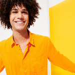 Resim Erkek Caroubis Gömlek Turuncu