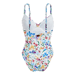 Resim Kadın Happy Flowers Leonita Mayo Beyaz