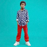 Resim Erkek Çocuk Gaetan Pantolon Kırmızı