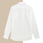 Resim Erkek Caroubis Keten Gömlek Beyaz