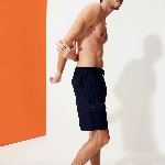 Resim Erkek Baie Keten Bermuda Lacivert