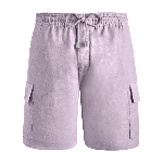 Resim Erkek Baie Keten Bermuda Mor